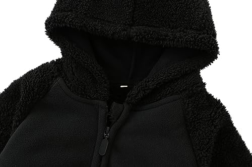 Toddler Winter Coats Baby Boys Girls Fuzzy Sherpa Fleece Jackets - Image 4