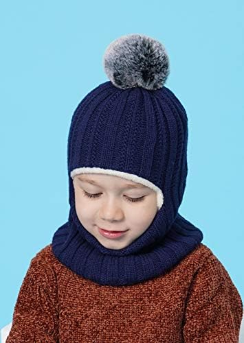 Baby Winter Hat Scarf Set, Unisex Infant Toddler Kids Hat Scarf - Image 4