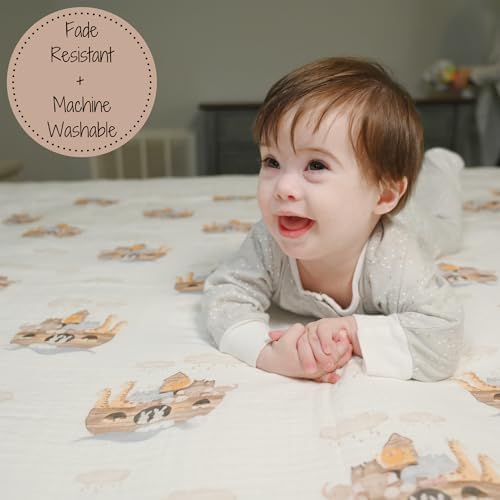 LollyBanks Muslin Swaddle Blankets 2PACK, 100% Cotton Baby Blanket 47 x 47 - Image 4