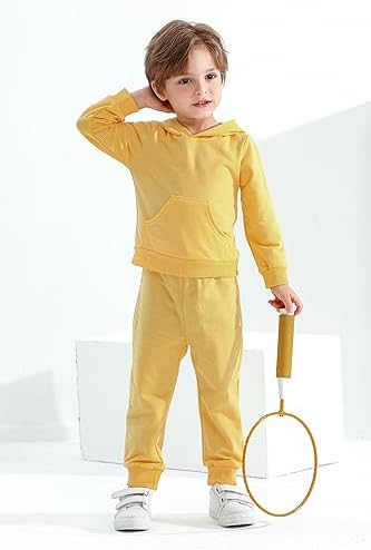 Happy Town Baby Fall Outfits for Girl Boy Long Sleeve Hoodie Top and Long - Image 4