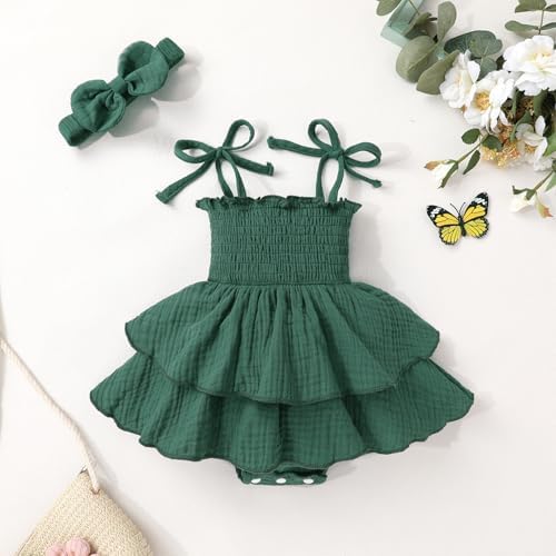 YOUNGER TREE Baby Girl Clothes Infant Summer Romper Dress Sleeveless Bodysuit - Image 2