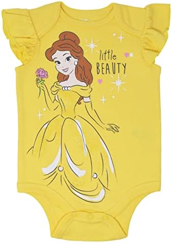 Disney Princess Ariel Cinderella Aurora Baby Girls Bodysuits and Headband - Image 4