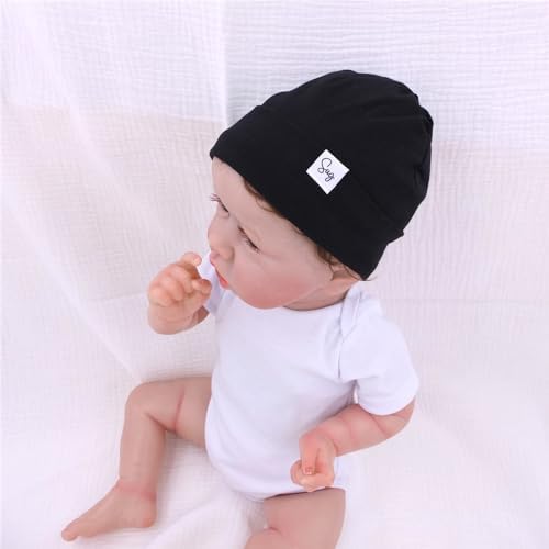 Jersey Beanie Hat for Newborn Baby Boys Girls Silky Satin Lined Hats Bonnet - Image 6