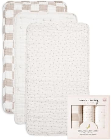 Nana Baby Burp Cloths – 100% Organic Cotton, Oversized & Hypoallergenic by NanaBabyOrganics