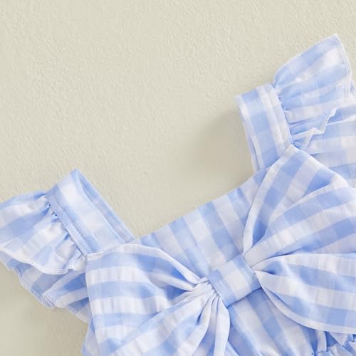 Little Girl Romper Toddler Overalls Summer Bow Jumpsuit Boho Outfit 6M-5T - Image 7