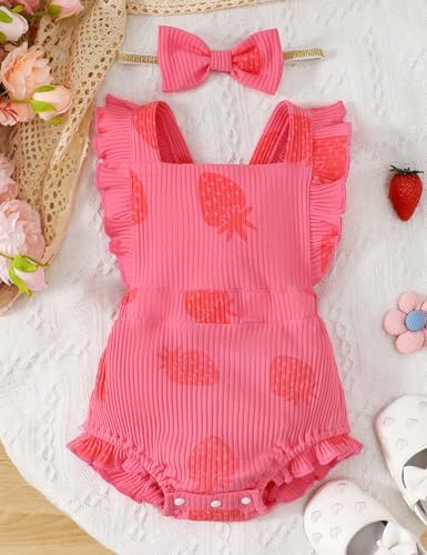 Fullfamous Baby Girl Ruffled Jumpsuit and Headband Set - Image 2