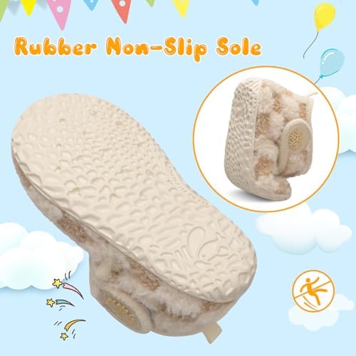 FEETCITY Baby Booties Girls Boys Infant Slippers First Walkers Shoes Warm Socks - Image 7