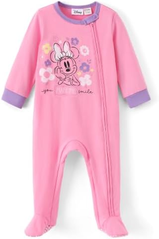 Disney Baby Boys Zip One-Piece Non-Slip Footie Romper by Disney