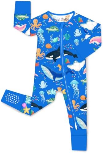 babee Reshinee Bamboo Viscose Baby Footie Pajama, Zipper Sleeper Boys Girls by babeeReshinee