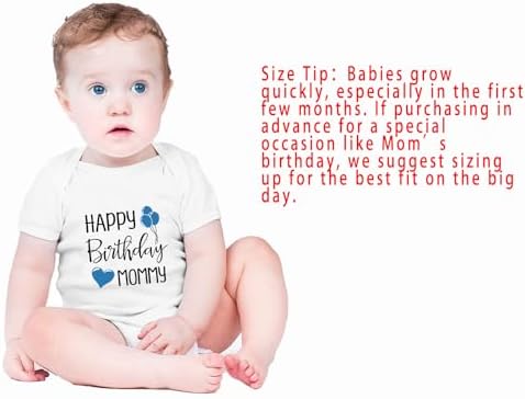 Happy Birthday Mommy Baby Bodysuit Happy Birthday Mommy Baby Outfit - Image 2