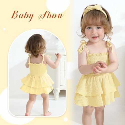 YOUNGER TREE Baby Girl Clothes Infant Summer Romper Dress Sleeveless Bodysuit - Image 3