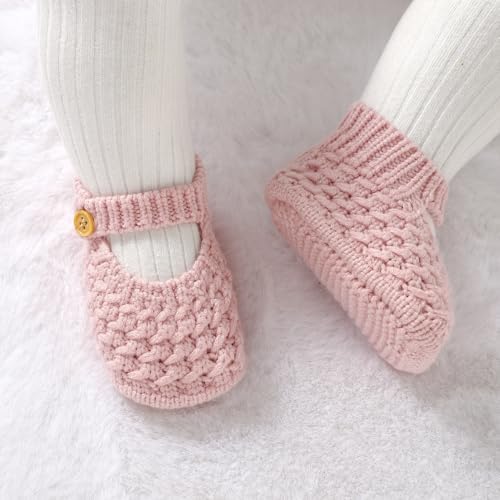 Baby Booties Hand Knit Boots Slippers Soft Warm First Walkers Socks Shoes - Image 3