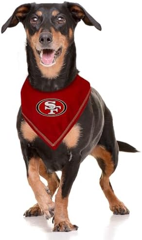 Pets First NFL San Francisco 49ERS Tie Bandana, Large/X-Large. Dog Cat Scarf Bib - Image 3
