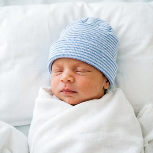 DRESHOW BQUBO 4 Pack Newborn Hospital Hat Infant Baby Hat Cap - Image 3