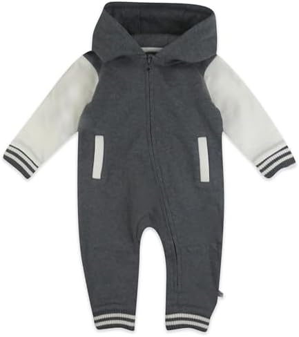HonestBaby Baby Boys' Hoodie Coverall Team Varsity 100% Organic Cotton by HonestBaby