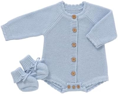 LAWKUL Cotton Baby Sweater and Booties Set by LAWKUL