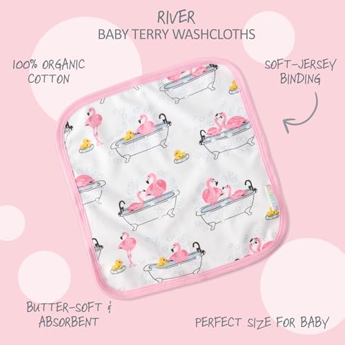 Butterblu River 10-Pack Baby Washcloths 100% Organic Cotton Absorbent - Image 2