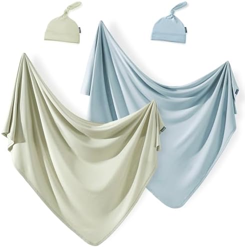 GRSSDER 2 Set Newborn Swaddle Blanket by BUYNOW