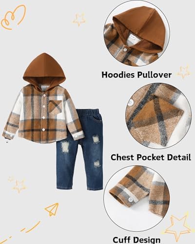 XUANHAO Baby Boy Clothes Toddler Outfits Hoodie Jeans Clothing 12 Months-5T - Image 4