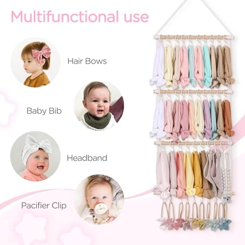 POVETIRE Headband Holder for Girls Baby Headband Organizer Head Bands Hair - Image 4