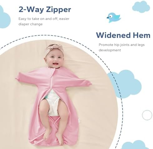 ZIGJOY Swaddle Sleep Sack 6-12 Months, 1.0 Tog Cotton Baby Swaddle Blanket - Image 4