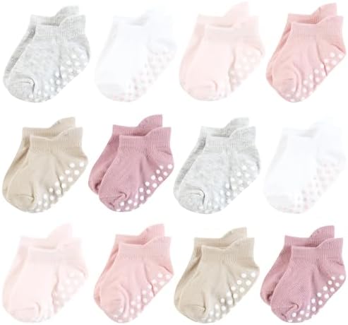 Hudson Baby Unisex Baby Non-Skid No-Show Socks by HudsonBaby