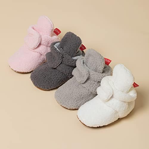 ohsofy Newborn Baby Cotton Booties Stay On Slipper Winter Warm Soft Shoes - Image 4