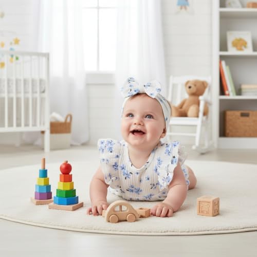 TITKKOP Ruffle Bubble Romper for Baby Girl | One-Piece Shorts Jumpsuit | Summer - Image 3