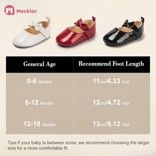 Meckior Infant Baby Girls Soft Sole Bowknot Princess Wedding Dress Mary Jane - Image 5