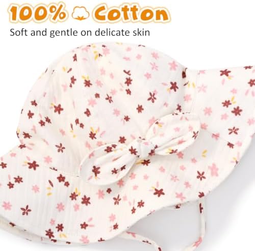 Baby Sun Hat Infant Toddler Girl Kids Sun Protection Beach Bucket Hats - Image 5
