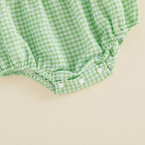 Baby Boy Girl Bubble Romper Short Sleeve Collar Summer Bodysuit - Image 7