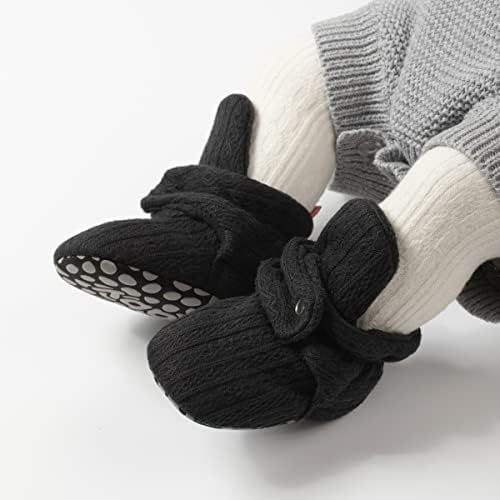 Meckior Newborn Infant Baby Girls Boys Warm Fleece Winter Booties First Walkers - Image 4