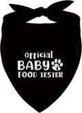 Official Food Tester Dog Bandana, Funny Pregnancy Announcement Pet Scarf by Unknown