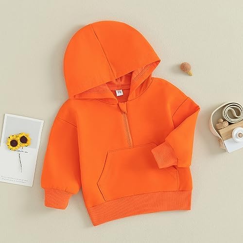 Unisex Baby Boy Girl Clothes Hooded Sweatshirts Solid Color Long Sleeve Hoodies - Image 7