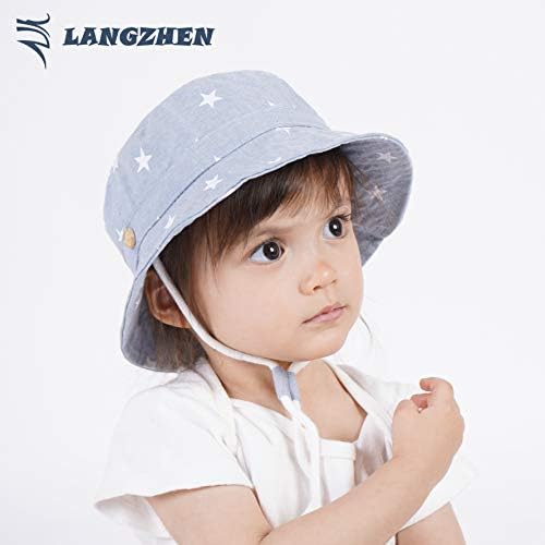 LANGZHEN Sun Protection Hat for Kids Toddler Boys Girls Wide Brim Summer - Image 3