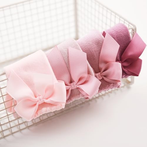 Baby Knee High Socks Infant Toddler Bow Ruffled Cotton Long Socks Stockings - Image 7