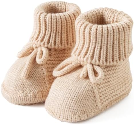 Jastore Baby Booties Newborn First Walkers Cozy Shoes Warm Knit Soft Booties - Image 3