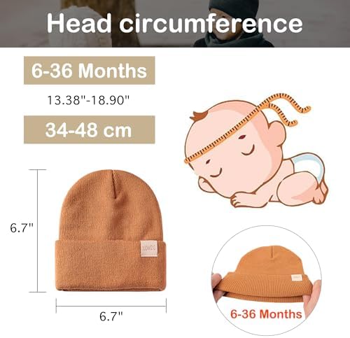 XOMZG Toddler Beanie Kids Winter Hats Infant Warm Knit Cap Newborn Winter Warm - Image 6