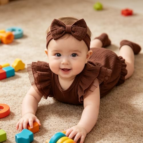 TITKKOP Ruffle Bubble Romper for Baby Girl | One-Piece Shorts Jumpsuit | Summer - Image 7