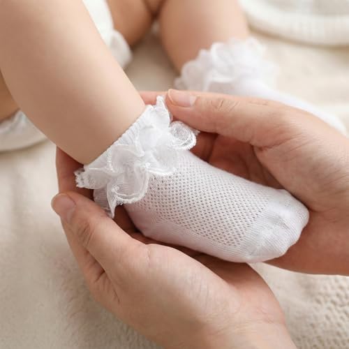 3 Pairs Baby Girl Ruffle Socks - Image 6