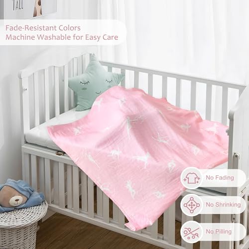 Baby Swaddle Blankets, Bamboo Muslin Receiving Blanket | 1-Pack, Lightweight & - Image 5
