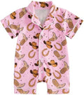 Kuriozud Baby Girl Boy Romper Pajamas Onesie Short Sleeve Button Down Pjs by Kuriozud