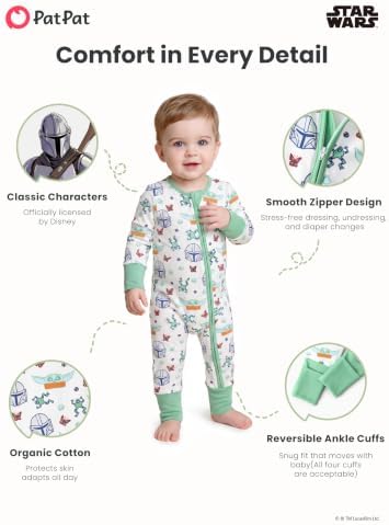 Disney Baby Organic Cotton Zip Footie Clothes Romper Outfit - Image 7