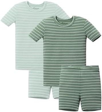 AVAUMA Stripe Pattern Baby Boys Girls Pajama Set Kids Toddler Snug fit Ribbed by AVAUMA
