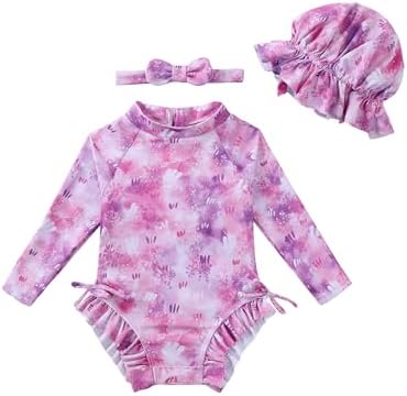 Renotemy Baby Swimsuit Girls One-Piece Swimwear Baby Beach Essentials 3M-3T by Renotemy