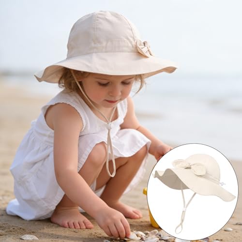 Baby Girl Sun Hat Kids Summer Beach Wide Brim Hats Toddler Bucket Hat - Image 4