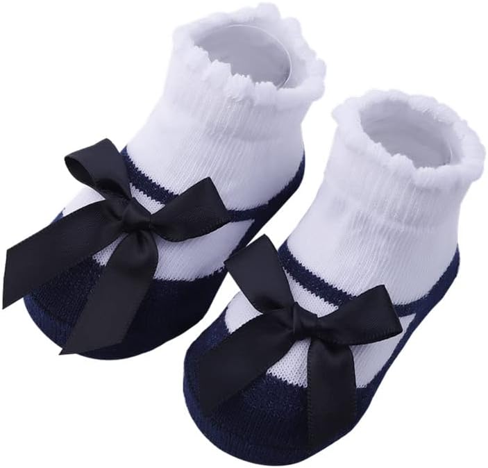 Newborn Baby-girls Socks and Bow Infant Toddler Ankle Socks - Image 5