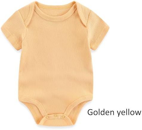 Ruliby Baby Bodysuit and Pant Set Summer Ribbed Mix Match Infant Clothes - Image 4