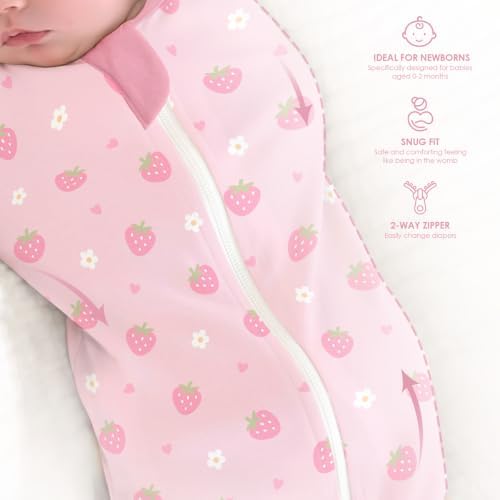 Baby Swaddle 0-2 Months, Cotton Arm-In Zipper Sleep Sack, Wearable Blankets Wrap - Image 5