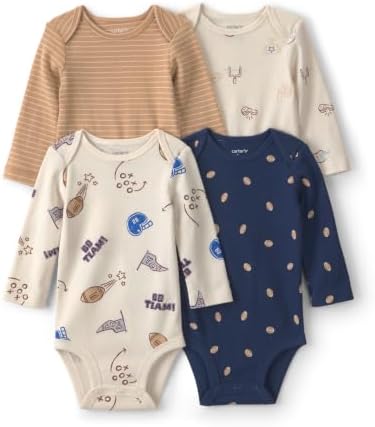 Carter's Baby Boys' 4-pack Long Sleeve Bodysuits by Carters